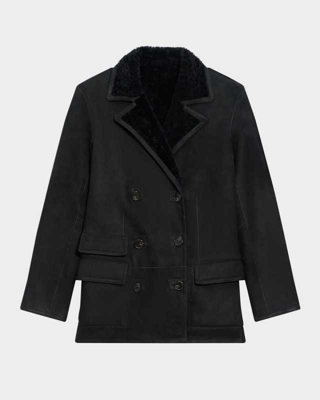 Shearling Peacoat Blazer